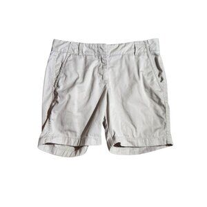 J.Crew Beige Classic Twill Bermuda Shorts With 7" Inseam Womens Size 4